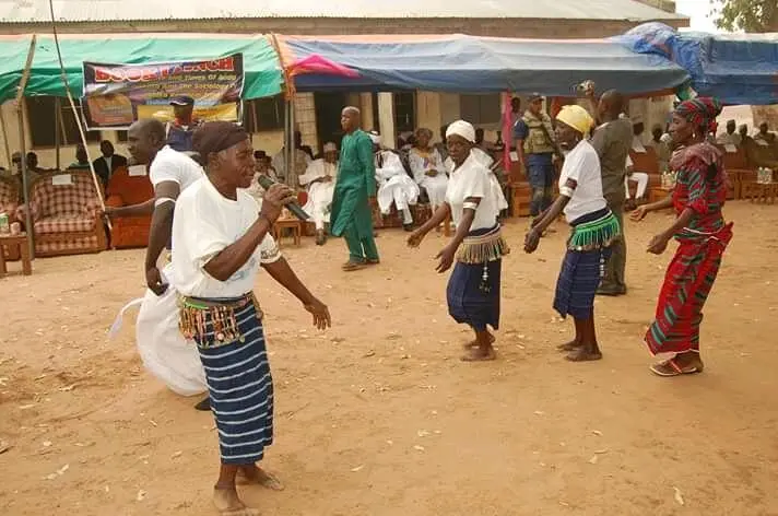 This pictures is all about Azagunu dance during kambari festival 